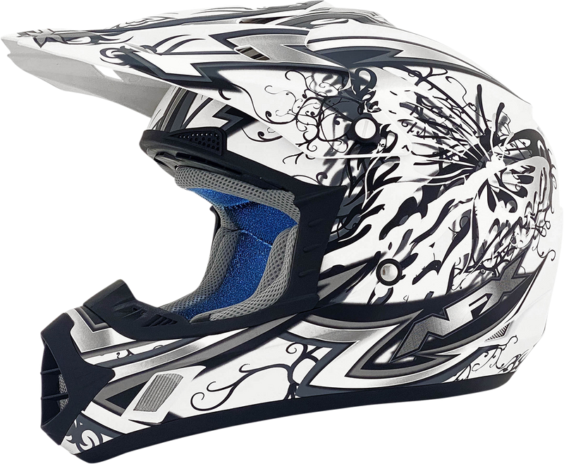 AFX FX-17 Motorcycle Helmet - Butterfly - Matte White - XL 0110-7130