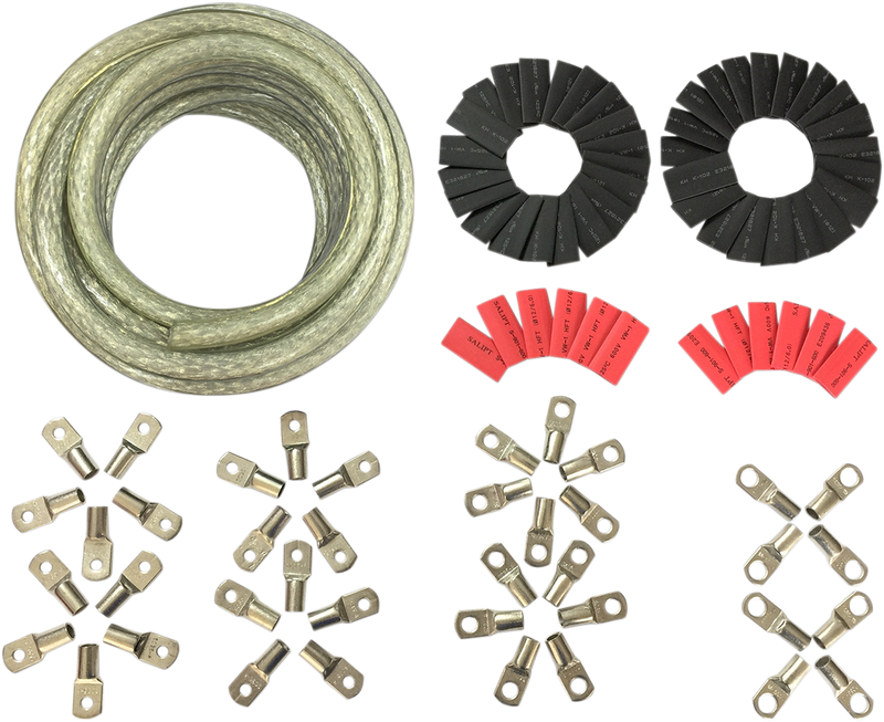 DRAG SPECIALTIES Custom Battery Cable Kit - Harley Davidson - Clear E25-0092CK