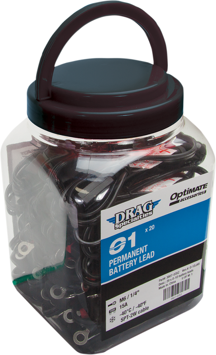 DRAG SPECIALTIES Permanent Battery Lead O-01 - 20x6 O1DJARX6