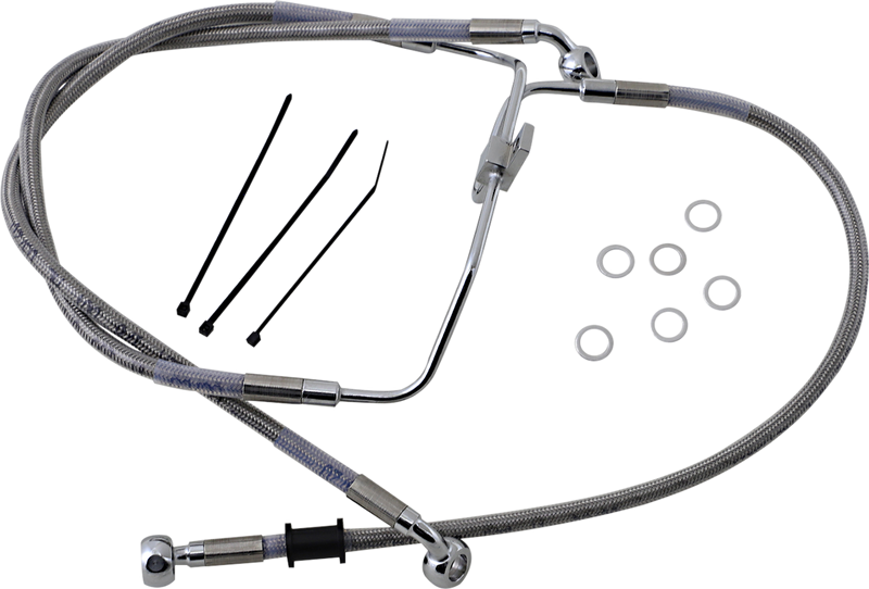 DRAG SPECIALTIES Brake Line - Front (Lower/Upper) - Stainless Steel 660325