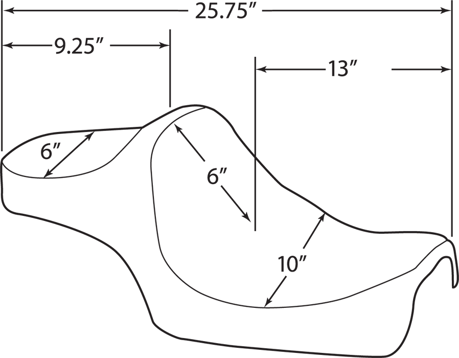 DRAG SPECIALTIES Predator III Seat - Smooth NO RUBBER BUMPERS 0804-0731