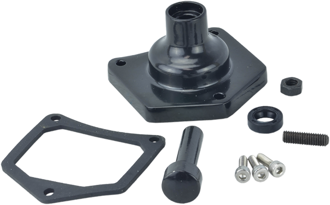 DRAG SPECIALTIES Solenoid End Cover - Starter Button - Gloss Black 79-4004