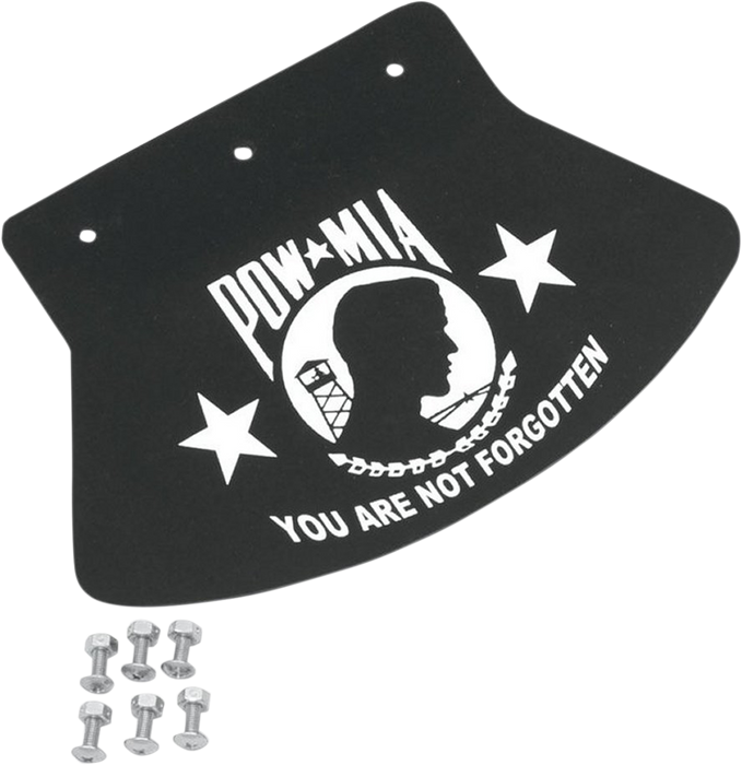 DRAG SPECIALTIES Mud Flap - POW-MIA - 9.5" W x 6.5" H 1420-0045