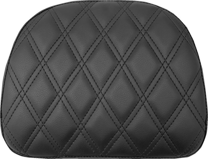 SADDLEMEN Touring Sissy Bar Pad - Black - Lattice Stitch - Indian '14-'22 61143