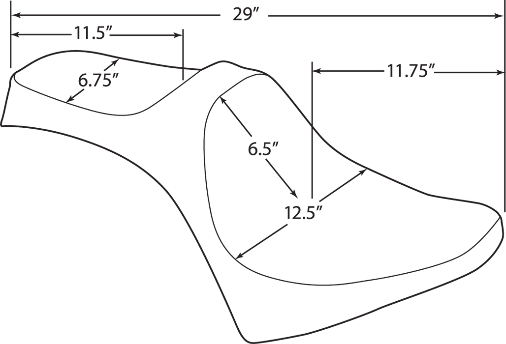 DRAG SPECIALTIES Predator III Seat - Black - Smooth - '15-'22 Scout 0810-2118
