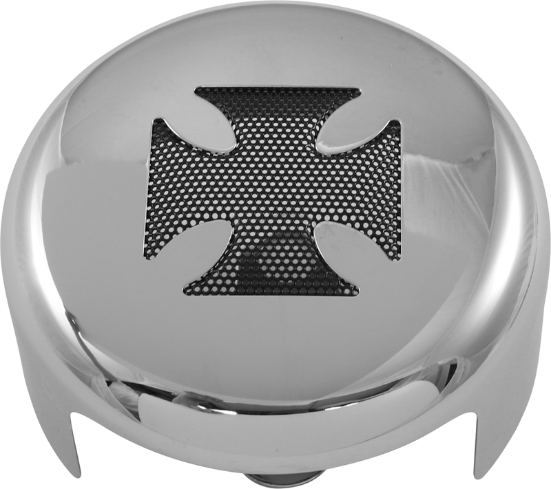 DRAG SPECIALTIES Horn Cover - Cross - '91-'16 - Chrome 76636M