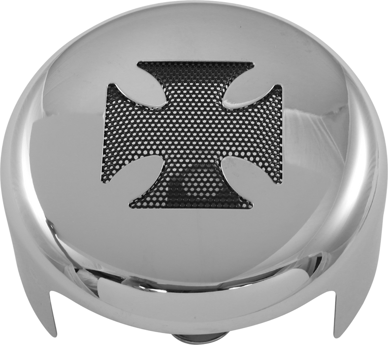 DRAG SPECIALTIES Horn Cover - Cross - '91-'16 - Chrome 76636M