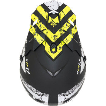 AFX FX-17 Motorcycle Helmet - Attack - Matte Black/Hi-Vis Yellow - Large 0110-7175