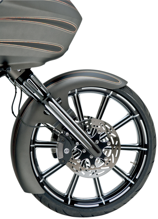 ARLEN NESS Hot Legs Fork Legs - Dual Disc - Deep Cut - Black/Silver - '08-'13 FLT 06-511