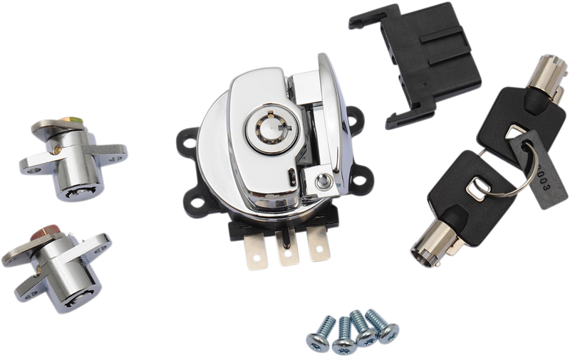 DRAG SPECIALTIES Side Hinge Ignition Switch with Saddlebag Lock - Chrome E21-0209/45