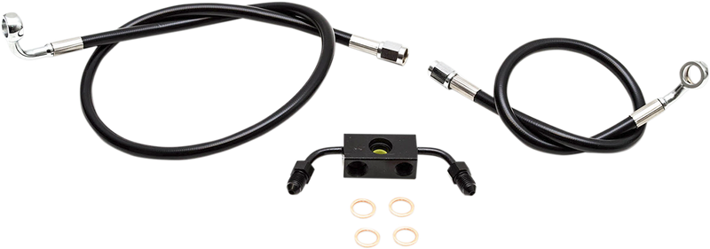LA CHOPPERS Brake Line - Mini Ape Hanger Handlebars - Black LA-8321B08B