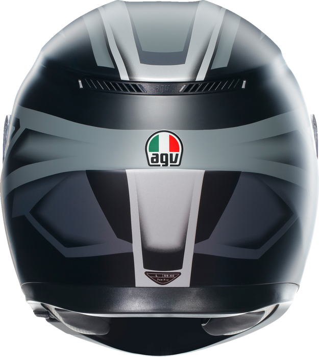 AGV K3 Motorcycle Helmet - Compound - Matte Black/Gray - Large 2118381004008L