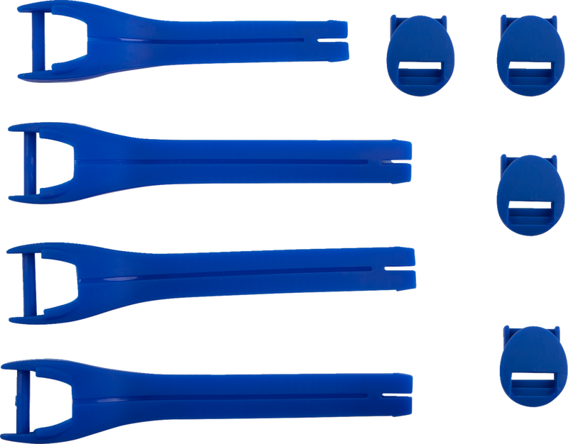 MOOSE RACING Qualifier Boot Strap Kit - Blue - Size 7-9 3430-1015