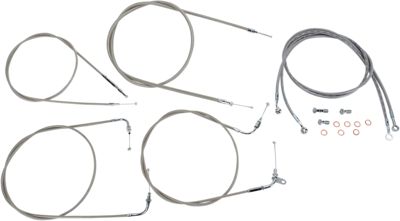 BARON Cable Line Kit - 15" - 17" - XVS1100CL - Stainless Steel BA-8042KT-16
