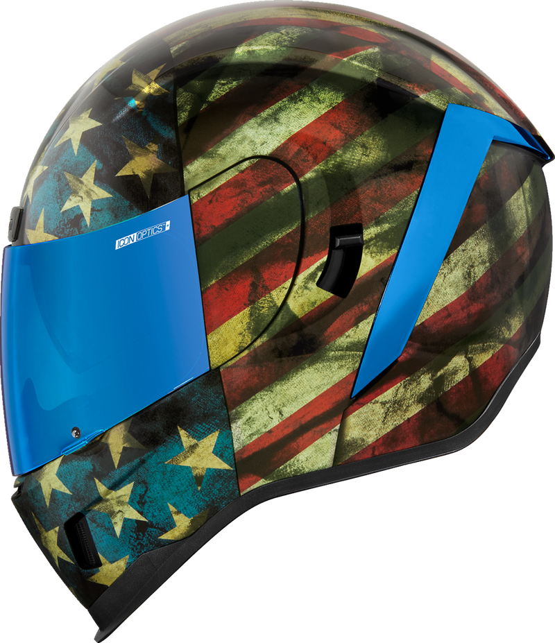 OPEN BOX NEW ICON Airform™ Motorcycle Helmet - Old Glory - XS 0101-14782