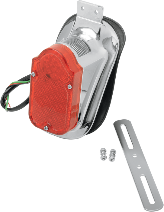DRAG SPECIALTIES Tombstone Taillight/License Plate Mount - Top Tag - Red Lens L24-0425LED