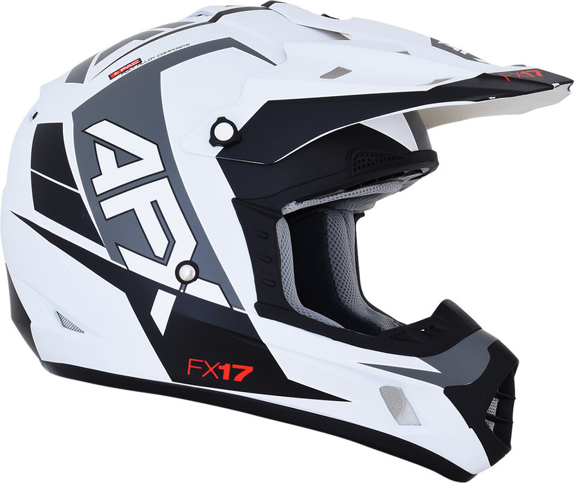 AFX FX-17 Motorcycle Helmet - Aced - Matte White/White - Small 0110-6494