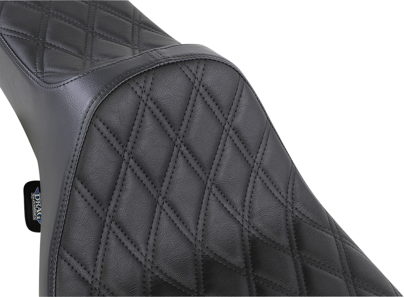 DRAG SPECIALTIES Extended Reach Predator III Seat - Double Diamond - Black NOT A 2-UP SEAT 8011369