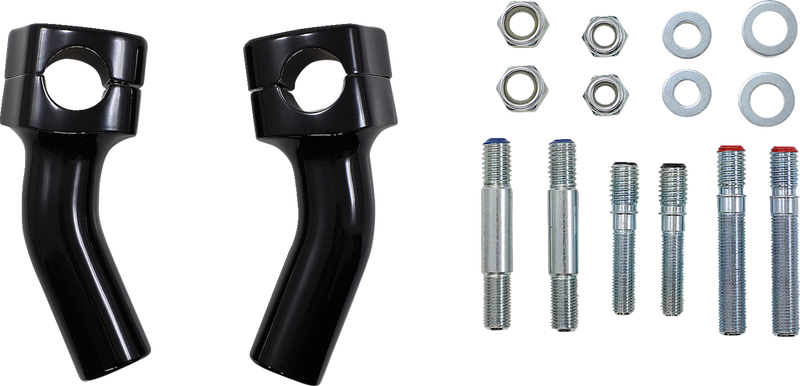 BARON Risers - Kickback - 1" - Black BA-7410B