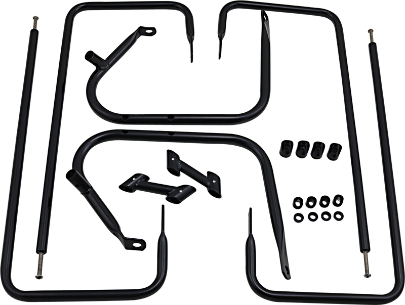 DRAG SPECIALTIES Saddlebag Rail - Black - FLT '97 - '08 21042B