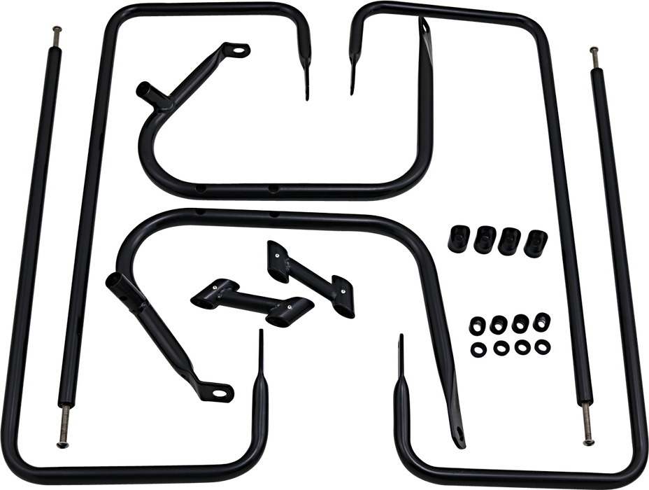 DRAG SPECIALTIES Saddlebag Rail - Black - FLT '97 - '08 21042B