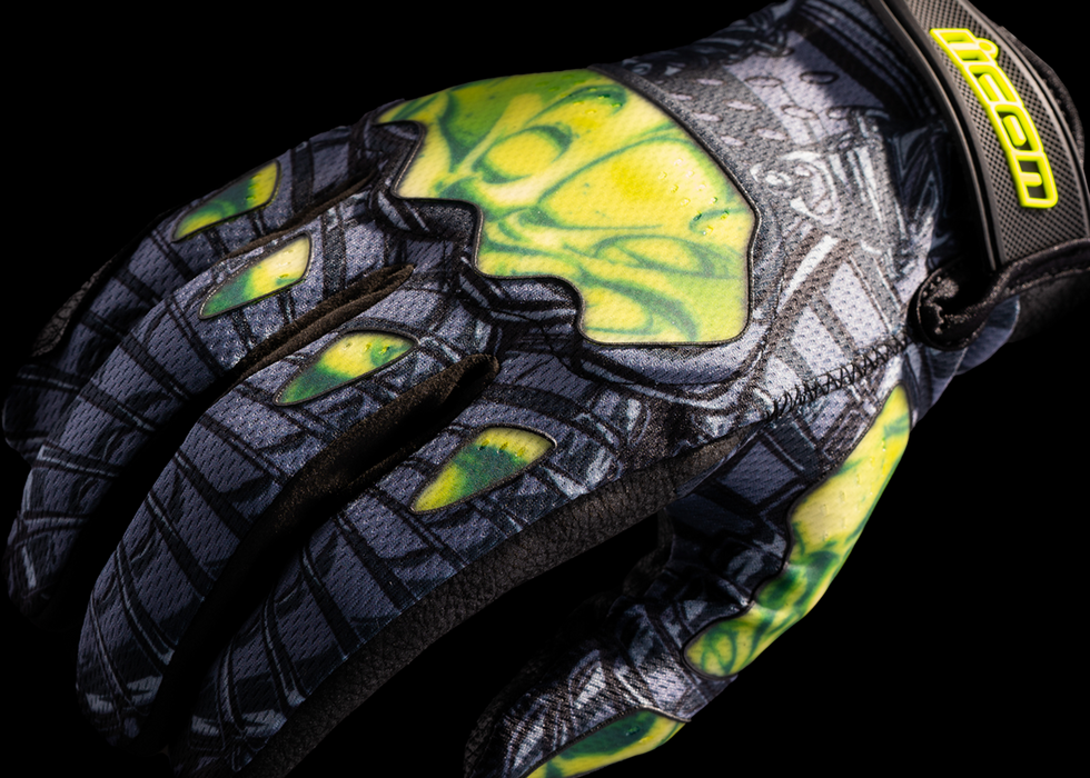 ICON Hooligan Outbreak™ Motorcycle Gloves - Green - Medium 3301-4654