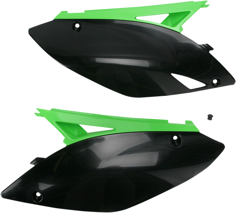 ACERBIS Side Panels - Black/Green 2141730215