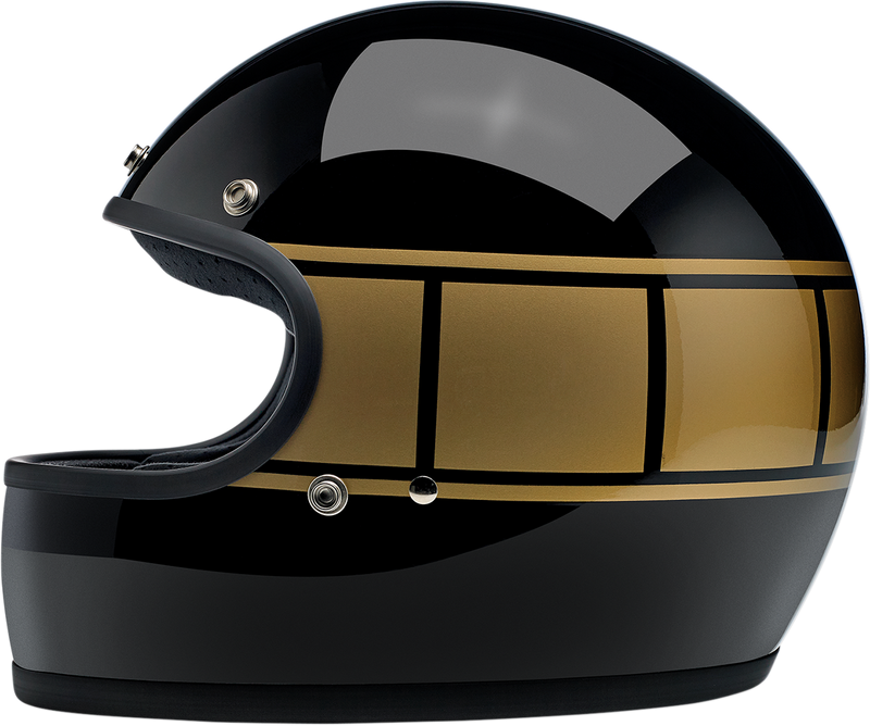 BILTWELL Gringo Helmet - Gloss Black Holeshot - XS 1002-527-101