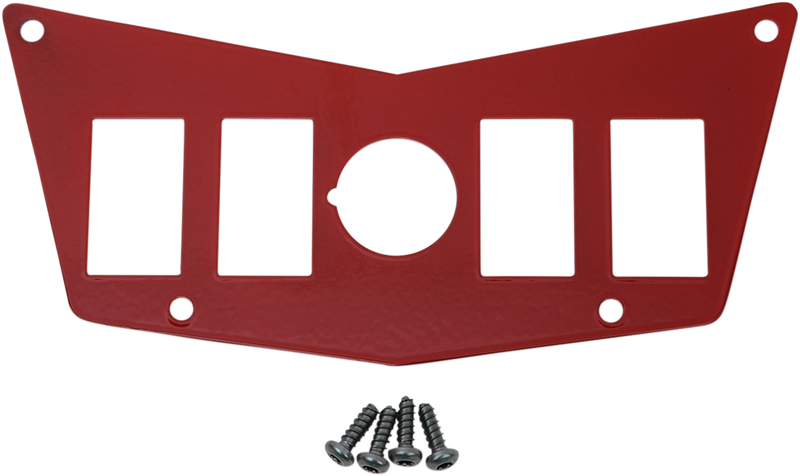 MOOSE UTILITY Dash Plate - 4 Switch - Red 100-4393-PU