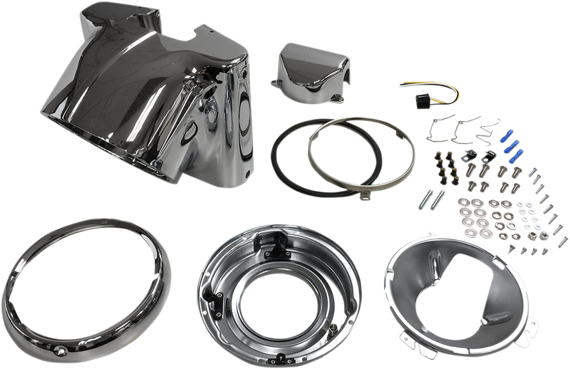 DRAG SPECIALTIES 7" Nacelle Headlight Kit - Chrome Harley-Davidson L20-0629C