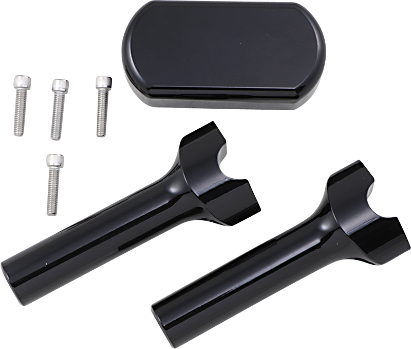 LA CHOPPERS Risers - Solid Top - 6" - Black LA-7442-06B