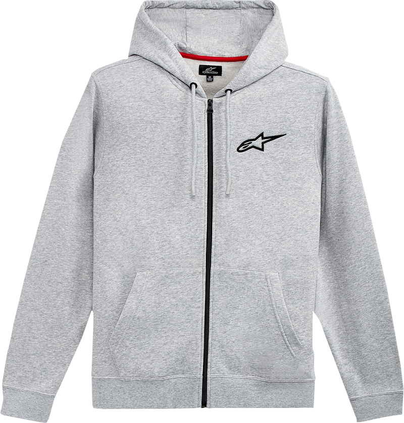 ALPINESTARS Ageless Zip Hoodie - Heather Gray/Black - 2XL 12125360011262X