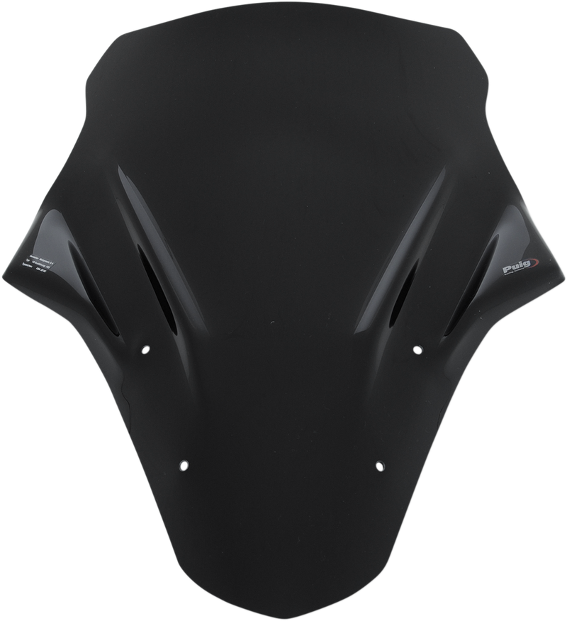 PUIG HI-TECH PARTS Race Windscreen - Black - Ninja 650 5998N