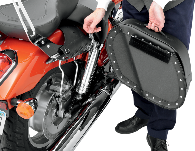 SADDLEMEN Drifter Saddlebags with Shock Cutaway - Black 3501-0576