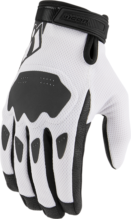 ICON Hooligan™ CE Motorcycle Gloves - White - XL 3301-4393