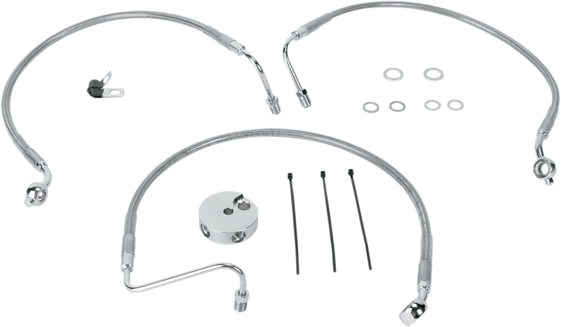 DRAG SPECIALTIES Brake Line - Front (Lower/Upper) - Stainless Steel 660510