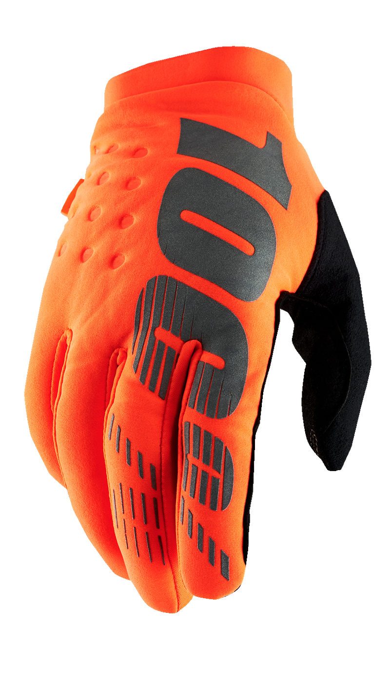 100% Brisker Gloves - Fluo Orange/Black - 2XL 10003-00014