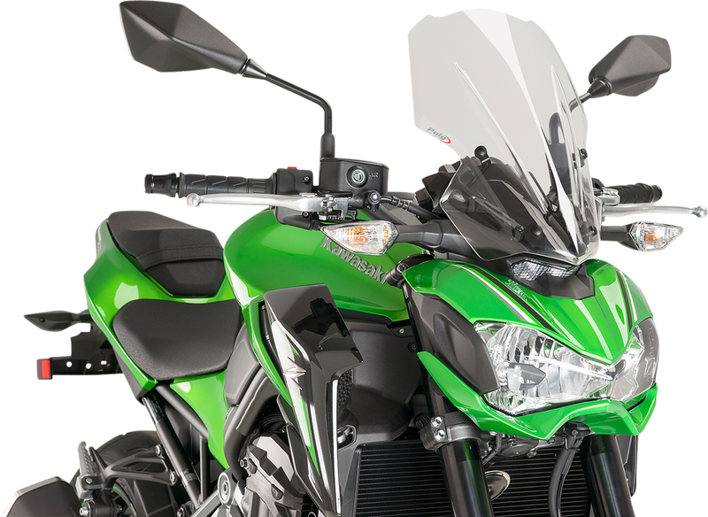 PUIG HI-TECH PARTS Touring Naked New Generation Windscreen - Clear - Kawasaki 9392W