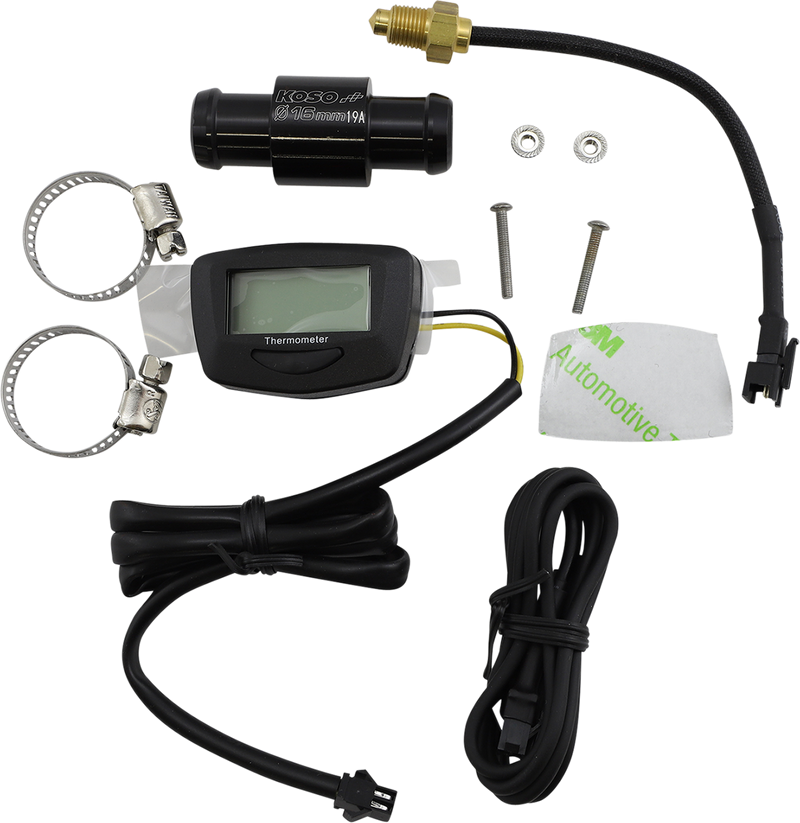 KOSO NORTH AMERICA Proton Water Temperature Gauge - With 16 mm Adapter BA074200-16