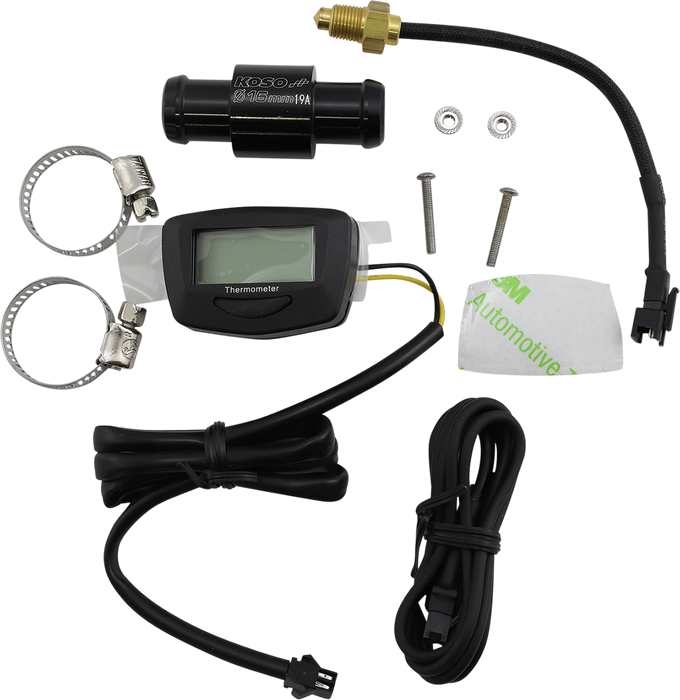 KOSO NORTH AMERICA Proton Water Temperature Gauge - With 16 mm Adapter BA074200-16