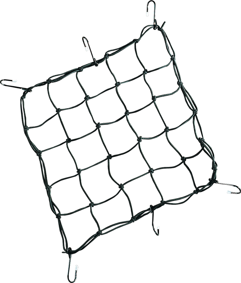 DRAG SPECIALTIES Cargo Net - 15" x 15" - 6 Hook - Black 10-6099B-HC4
