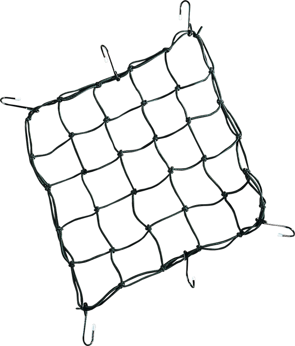 DRAG SPECIALTIES Cargo Net - 15" x 15" - 6 Hook - Black 10-6099B-HC4