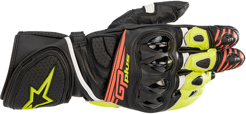 ALPINESTARS GP Plus R v2 Gloves - Black/Fluo Yellow/Fluo Red - 3XL 3556520-1538-3X