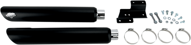 VANCE & HINES Twin Slash Mufflers - Black 46841