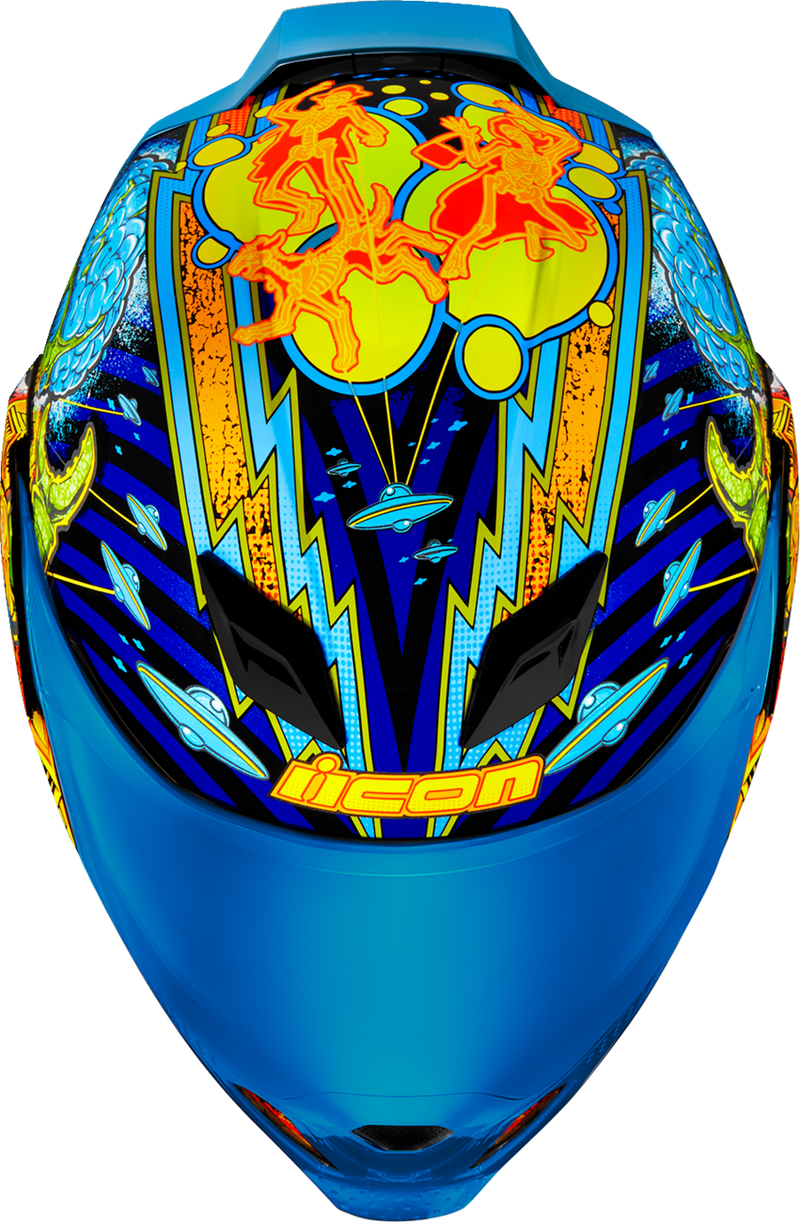 ICON Airflite™ Motorcycle Helmet - Bugoid Blitz - Blue - 3XL 0101-15552