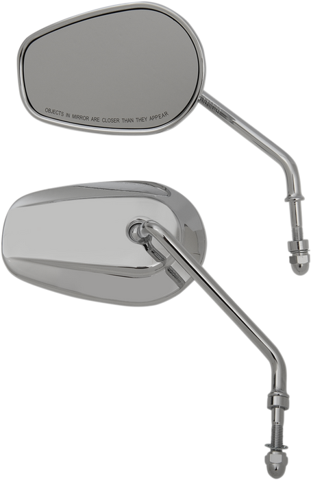 DRAG SPECIALTIES Replacement Mirrors - Long Stem - Chrome ACT.LONG CHROME STEM M60-6386C
