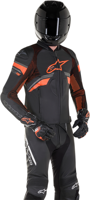 ALPINESTARS GP Plus R v3 Rideknit® Leather Jacket - Black/Red Fluo - US 44 / EU 54 3100321-1030-54