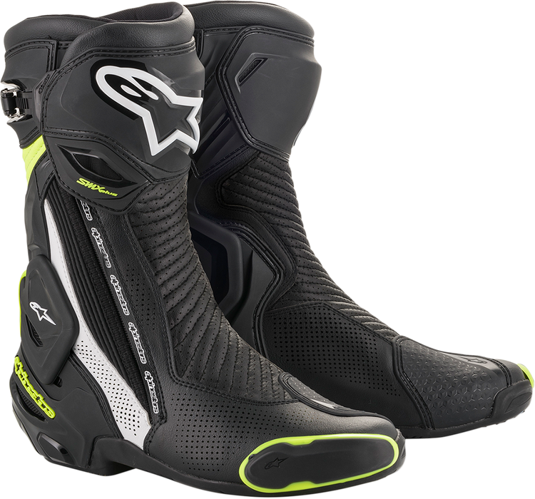 ALPINESTARS SMX+ Vented Boots - Black/White/Yellow - US 6 / EU 39 2221119-125-39