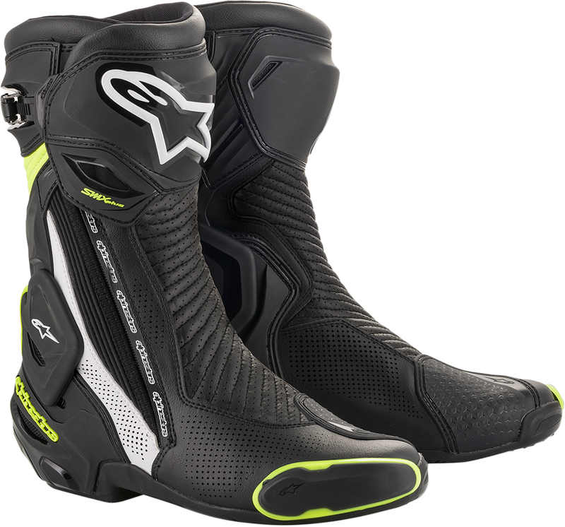 ALPINESTARS SMX+ Vented Boots - Black/White/Yellow - US 11.5 / EU 46 2221119-125-46