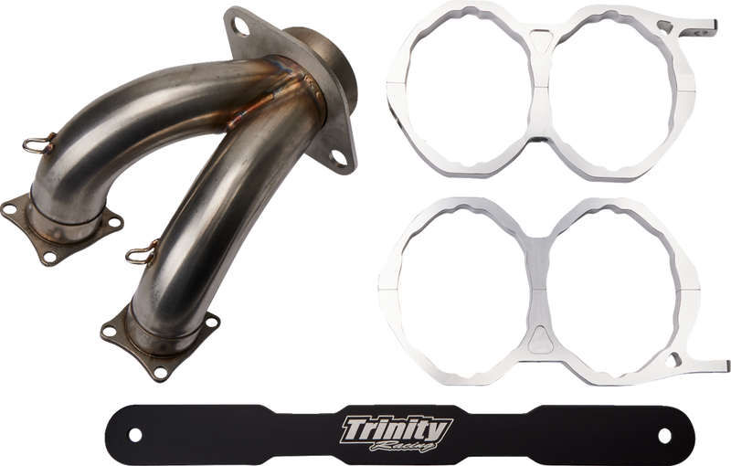 TRINITY RACING Stage 5 Slip-On Dual Muffler - Aluminum TR-4165S